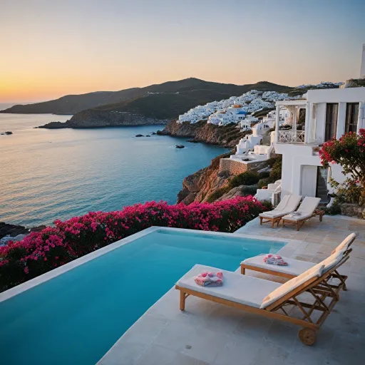 Romantic escapes: selecting the perfect honeymoon suite in Mykonos with private pool and sea view