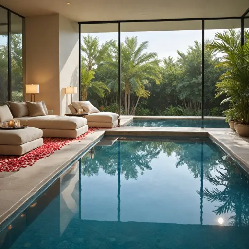 Elevated hotel room decoration service for unforgettable indoor pool stays