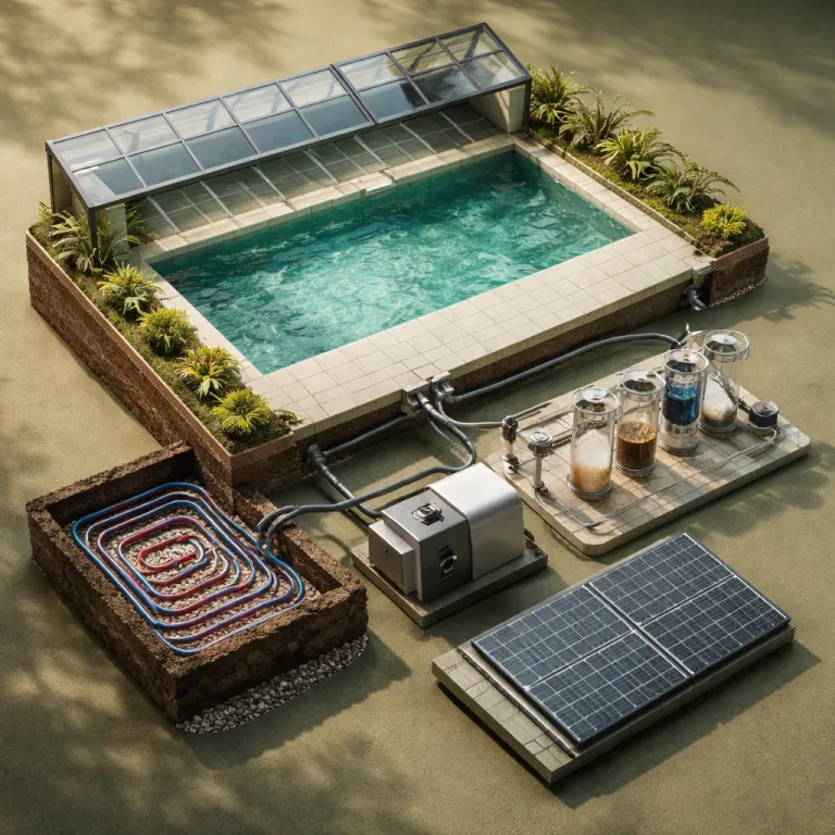 Geothermal heat, salt-water filtration, photovoltaics: how sustainable hotel pools work