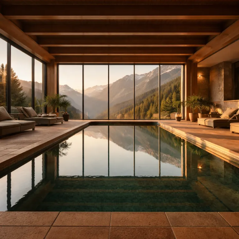 Indoor pool hotels in Switzerland: Alpine water, glass walls, mountain silence